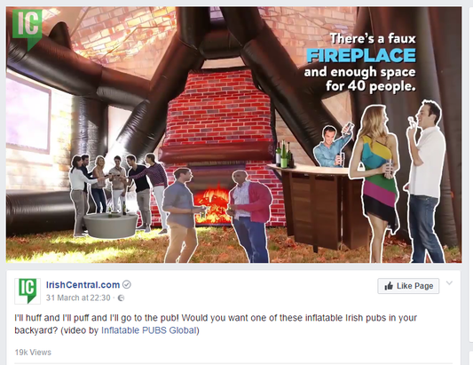 Inflatable Pub features on IrishCentral.com: “I’ll huff and I’ll puff and I’ll go to the pub!” - Inflatable Pubs