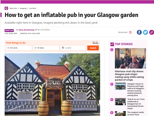 Pop up Pub in Glasgow