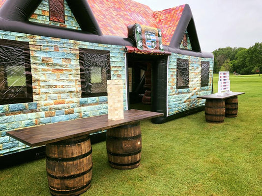 Fancy a pub in your back garden? Newry firm offering inflatable bars capable of holding up to 70 revellers Bar counters, beer tables, fridges, and benches are also on offer, with the quirky bars capable of holding up to 70 people. - Inflatable Pubs
