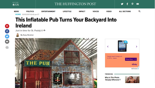 Huffington Post Article: Purchase your own inflatable pub