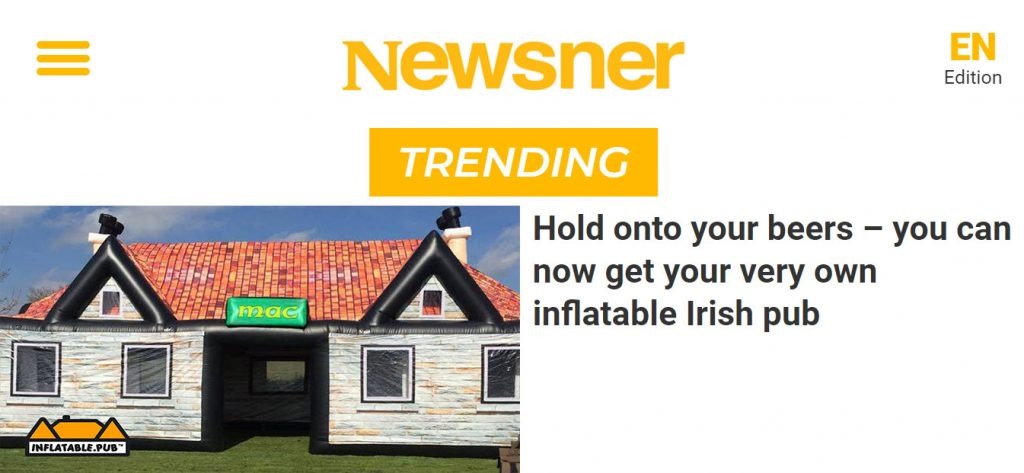 Inflatable Pub Features on Newsner